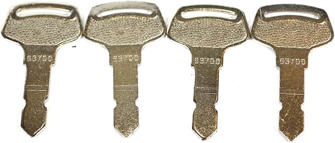 4 Pieces Ignition Key 15248-63700 for Kubota B Series B1700D B2100D B2400D B7410D B7510D B7800HSD CASE New Holland Tractor