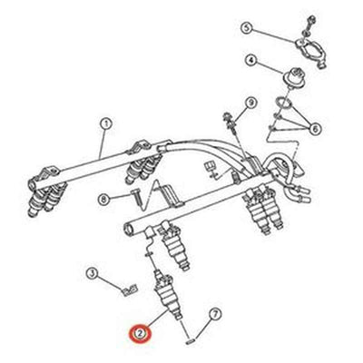 4-Piece Fuel Injector 53030778AB for Dodge Ram 1500/2500 & Jeep Grand Cherokee