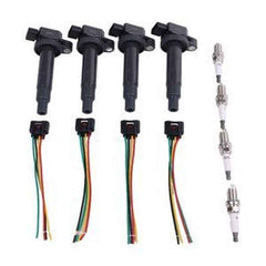 4-Piece Ignition Coil & Spark Plug Kit UF316 for 2001-2010 Toyota Yaris/Prius/Echo