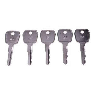 5 Ignition Keys 511416 57421-22060-71 57421-22000-71 for Toyota Forklift Engines