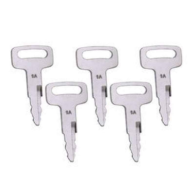 5-Piece Ignition Key Set KEY00-GB01A NIS-1A 1A for Nissan Forklift