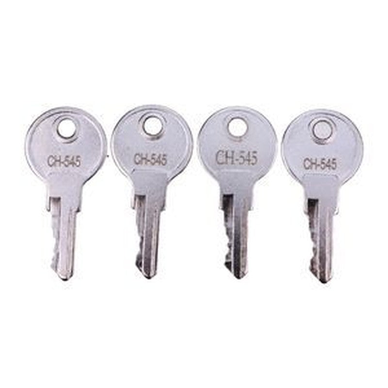 4-Piece Tool Box Latch Key CH-545 for Truck Trailer RV