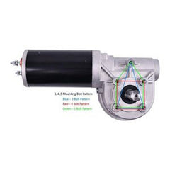 12V 1.5HP 900W Roll Tarp Motor with Chrome Cover