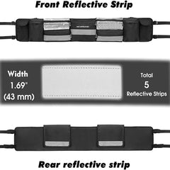 ROPS Roll Cage Rear Storage Bag Organizer 47 x 7.5 Inch 1680D Waterproof Oxford Reflective Strip Glow in the Dark Zipper Universal for Tractor UTV Roll Bar Cage