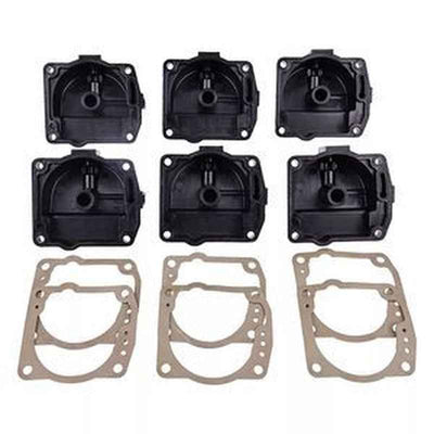 6 Carb Float Bowls 433000 766418 for Johnson Evinrude Outboard