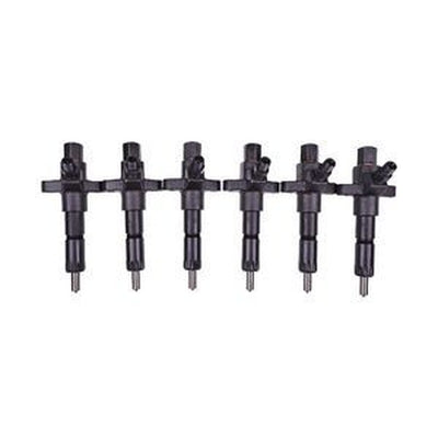 6-Piece Fuel Injector Set 1153004070 & 105160-5240 for Isuzu 6BG1 Engine & Hitachi ZX Excavators