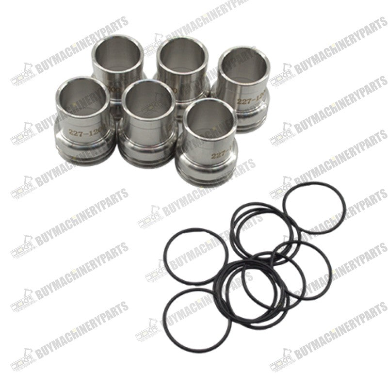 6d17 Injector 6 Pcs Injector Sleeve With O-Ring 227-1200 for Caterpillar CAT Engine ...