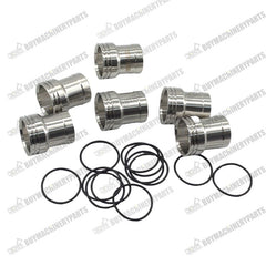 6 Pcs Injector Sleeve With O-Ring 227-1200 for Caterpillar CAT Engine C7 C9 C-9 Excavator 324D 325D 329D 330D 336D - Buymachineryparts