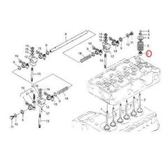 Kit de Vedantes da Haste da Válvula de 6 Peças 11420-13150 para Escavadora Komatsu SOLAR 015