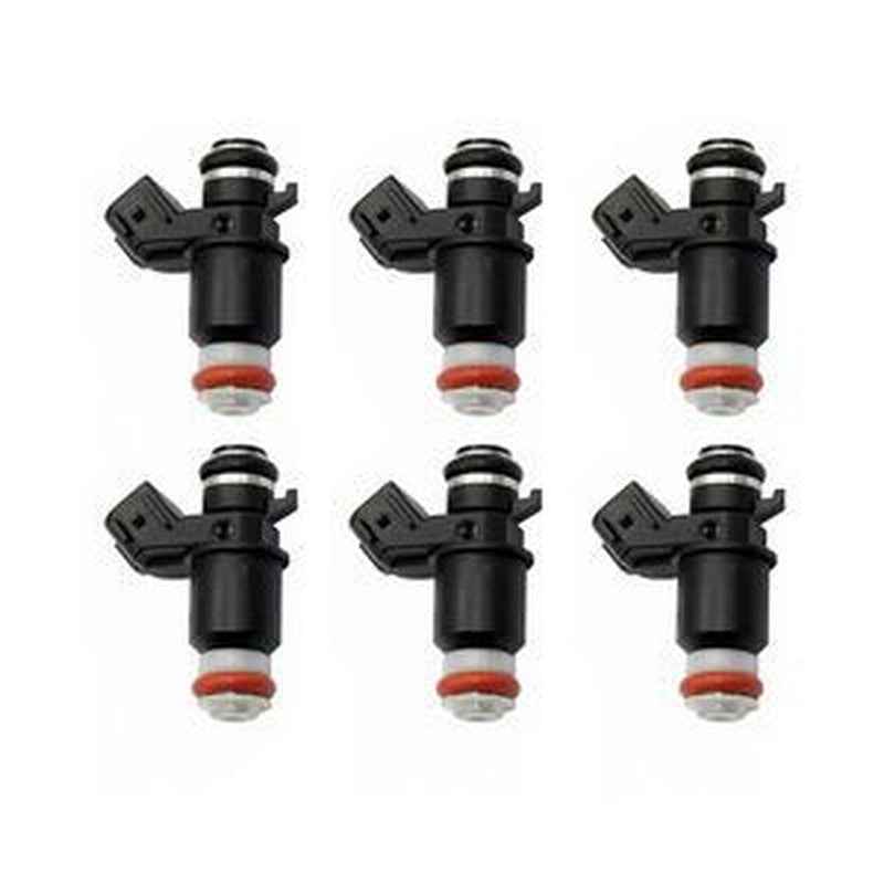 6-Piece Fuel Injector 16450-MCA-013 for Honda Goldwing GL1800 & Silver Wing FSC600A