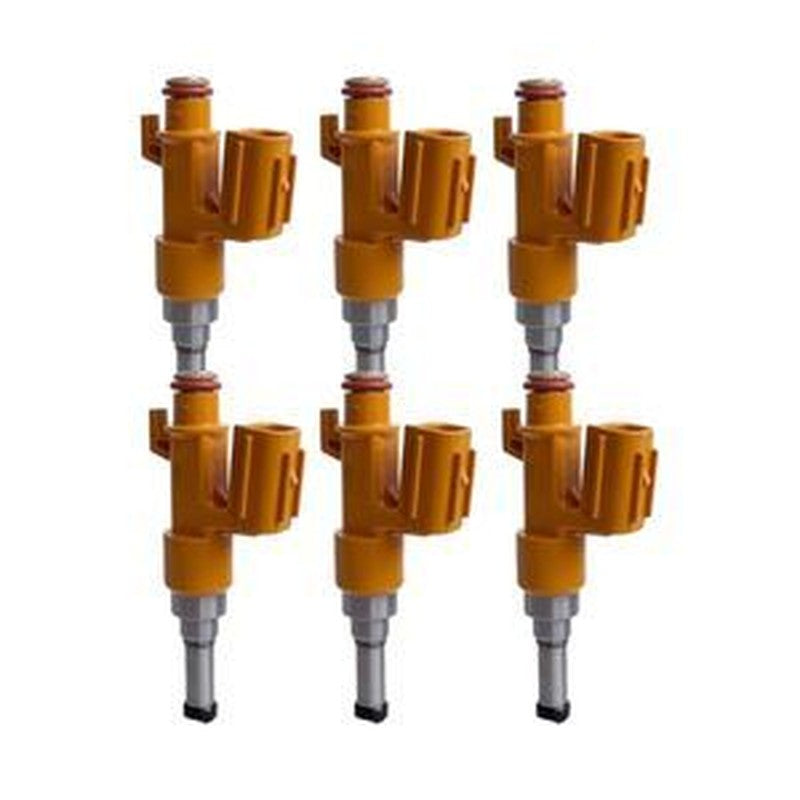 6-Piece Fuel Injector Set 23250-0P100 for Toyota/Lexus 2016-2023
