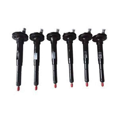 6-Piece Fuel Injector 6150-11-3101 for Komatsu 6D125-1 S6D125-1 Engine