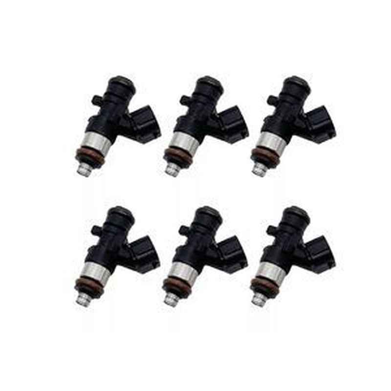 6-Piece Fuel Injector 6AW-13761-00-00 for Yamaha 200hp-350hp Outboard
