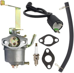 Kit de carburador, bobina de encendido y bujía 60338 para generador Harbor Freight Chicago Electric Storm CAT 60338 66619 69381 de 63 cc y 2 HP (700, 800 y 900 vatios)
