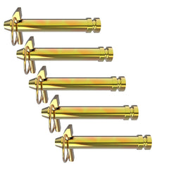 3 Point Hitch Pins 5 Pack - 3/4" x 4" Cat 1 Tractor Hitch Pins with Lynch Pins (Yellow Zinc Plated)