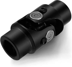 13/16"-36 Spline X3/4" Round Black Steering Universal Joint Single U Joint Shaft,Total Length: 83mm (3-1/4")