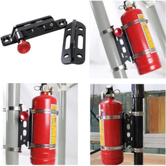 Quick Release Aluminum Roll Bar Fire Extinguisher Mount,6061-T6 Billet Aluminum,Fits Jeep Wrangler Gladiator Bronco UTV Polaris RZR Can-Am,1-10Lb (8 Clamps)