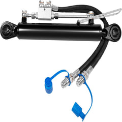 Hydraulic Top Link Cat. 1-1 with Locking Block 20-7/8"-31-7/8", Double-Acting Hydraulic Cylinder with 2 Hoses & Two-Way Check Valve for Tractor/Excavator