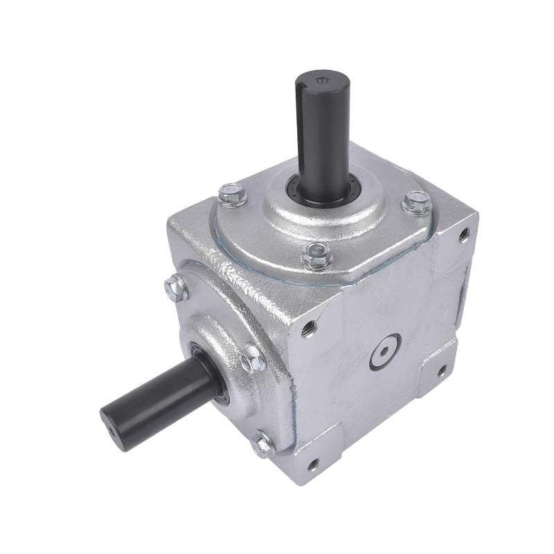 40 HP Right Angle Bevel Gearbox 1:1 CW/CW with 1" Keyed Shaft, 4-1/4" Square Bolt Pattern, 1800 RPM Max - Replacement for Live PTO, Auger & Conveyor Right-Angle Drives