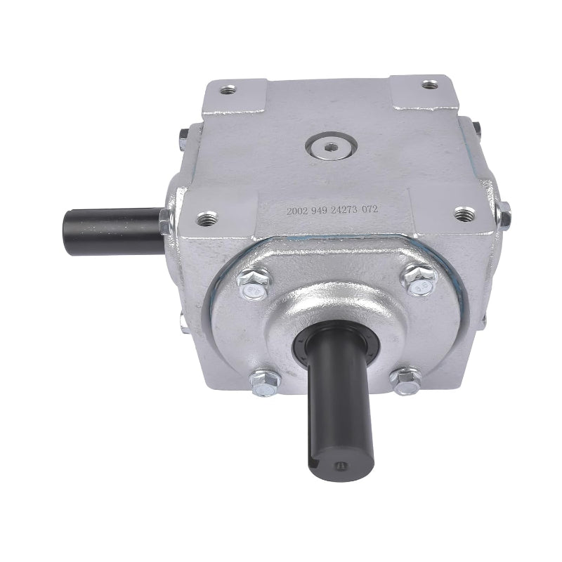 40 HP Right Angle Bevel Gearbox 1:1 CW/CW with 1" Keyed Shaft, 4-1/4" Square Bolt Pattern, 1800 RPM Max - Replacement for Live PTO, Auger & Conveyor Right-Angle Drives