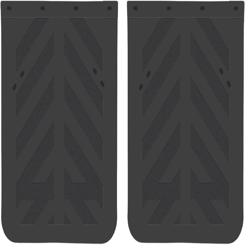 24x30 Inch Rubber Mud Flaps for Semi Trucks & Tractors - 2 Pcs Universal Heavy Duty Mudflap Set, Black (1/4" Thick)