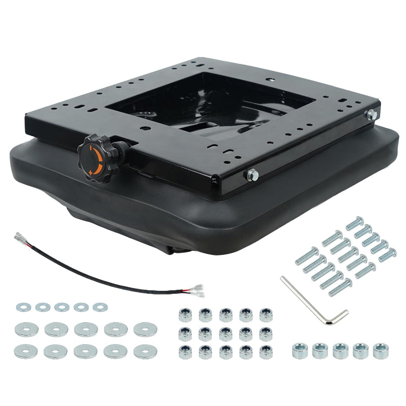 Universal Seat Suspension Kit for Tractor Mower Forklift Skid Steer,Mechanical Shock-Absorbing Seat Base,Adjustable Height & Ride,Heavy Duty