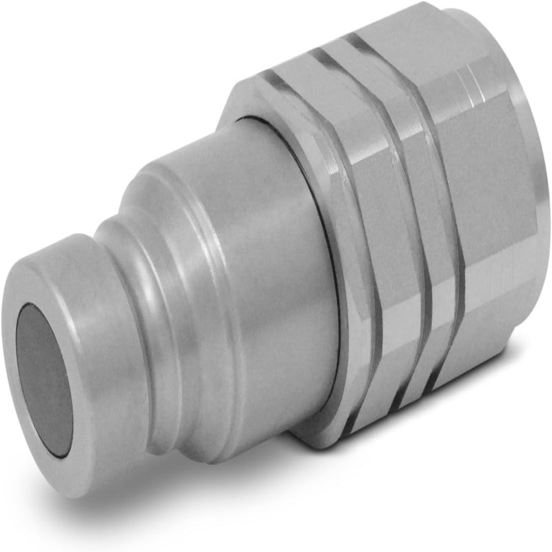 Flat Face Hydraulic Quick Coupler Set 1/2",Skid Steer Flat Face Hydraulic Quick Connect Couplers/Couplings Set w/Dust Caps,Connect Under Pressure,No Spill