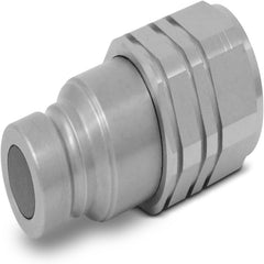 Flat Face Hydraulic Quick Coupler Set 1/2",Skid Steer Flat Face Hydraulic Quick Connect Couplers/Couplings Set w/Dust Caps,Connect Under Pressure,No Spill