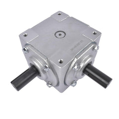 40 HP Right Angle Bevel Gearbox 1:1 CW/CW with 1" Keyed Shaft, 4-1/4" Square Bolt Pattern, 1800 RPM Max - Replacement for Live PTO, Auger & Conveyor Right-Angle Drives