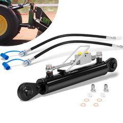 Hydraulic Top Link Cat. 1-1 ,18 1/8” - 26 3/8”, 3/4" Hole Adjustable,2-Way Check Valve,With 2× Hoses,Replacement for SPH320,For Tractors & Excavators