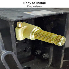 PTO Extender Adaptor 1-3/8" 6-Spline Female × 1-3/8" 21-Spline Male,70HP Tractor Shaft Adapter Link Quick Connect Push-Pin,Hardened Alloy Steel