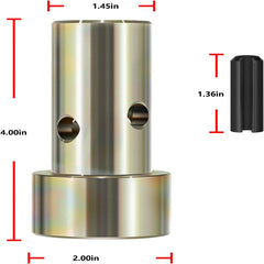 Cat 1 Quick Hitch Adapter Bushings 2 Pairs,OD Steel Zinc-Plated+8 Roll Pins,For 3-Point Quick Hitch Speeco John Deere