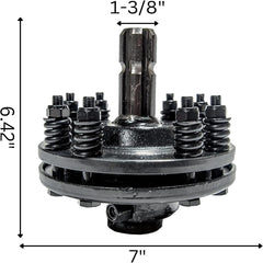 Tractor PTO Slip Clutch 1-3/8" x 6-Spline Both Ends, Adjustable Friction Clutch 30-50 HP 900 Nm for Rotary Cutter PTO Driveline