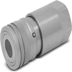 Flat Face Hydraulic Quick Coupler Set 1/2",Skid Steer Flat Face Hydraulic Quick Connect Couplers/Couplings Set w/Dust Caps,Connect Under Pressure,No Spill