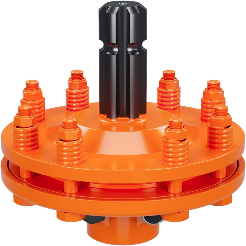 PTO Slip Clutch Assembly 1-3/8" 6-Spline Friction Slip Clutch for Rotary Cutter Brush Cutter Mower,Overload Torque Protection for Tractor PTO Driveline