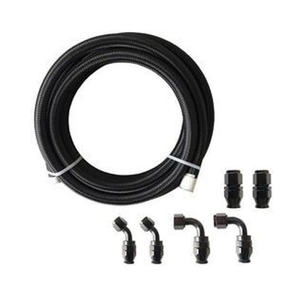6AN Black Nylon Fuel Line Kit - 10/20/30ft - E85 Compatible