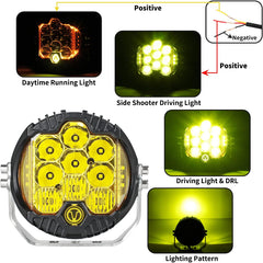 Excavator Rechargeable LED Work Light 5000 Lumen,IP67 Waterproof,Fits All Excavator Skid Steer Loader Cabs,Also for Truck RV Garage,Replacement for Corded 12V Construction Lights