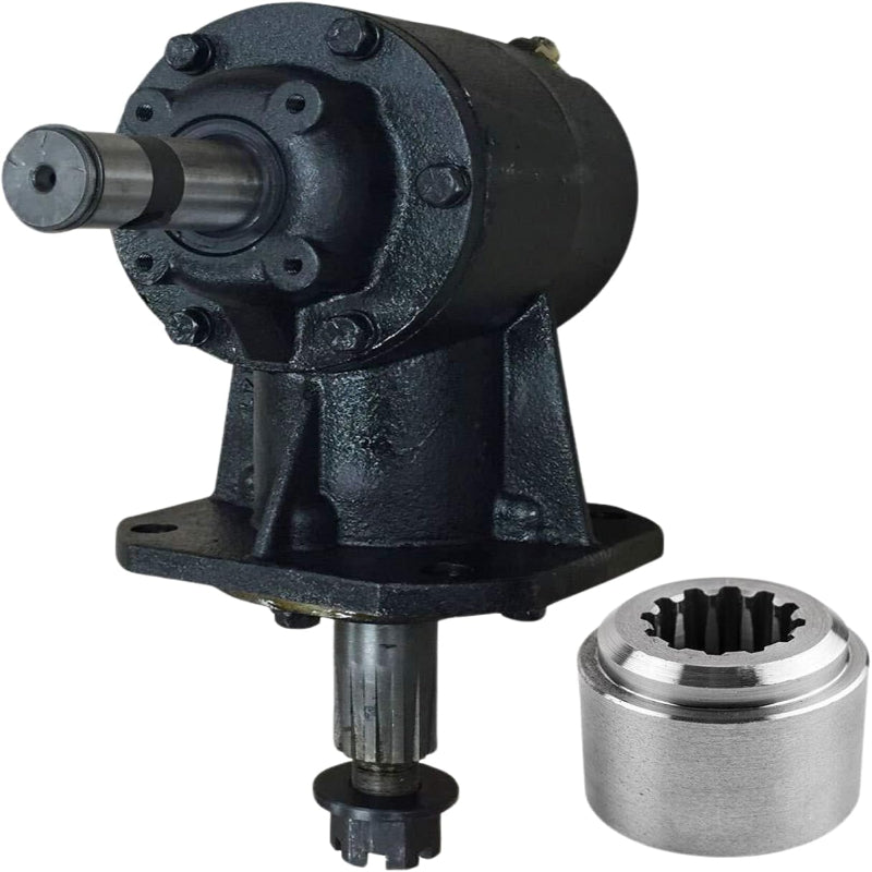 Rotary Cutter Gearbox 40HP Shear Pin Replacement 1:1.47 Ratio,1-3/8" Smooth Input, 1-1/2" 12-Taper Output,Heavy Duty for 5'+ Bush Hog RZ160 RZ60 Rotary Cutters,Replaces 81444