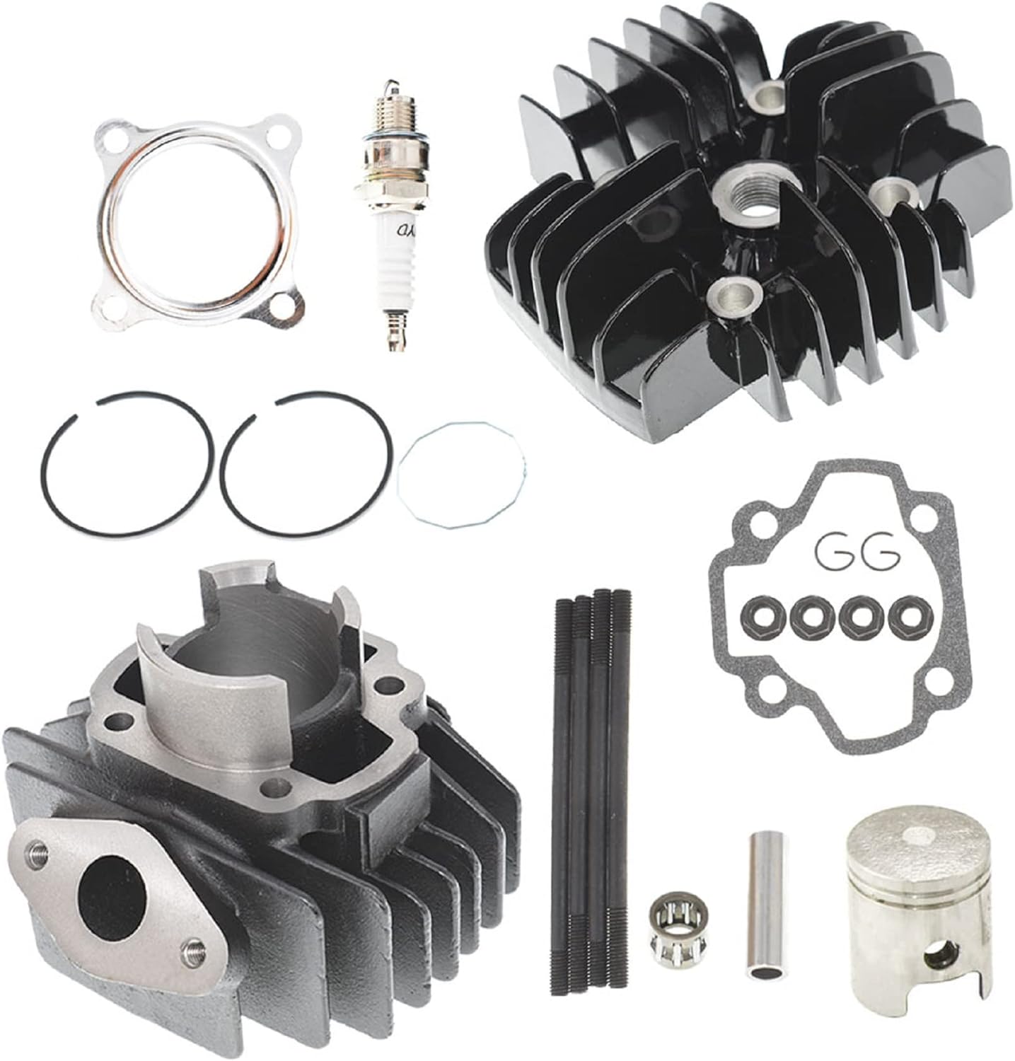 Carburetor Cylinder Piston Ring Head Gasket Set Kit for Yamaha Trail Motorcycle PW50 PY50 QT50 MA50