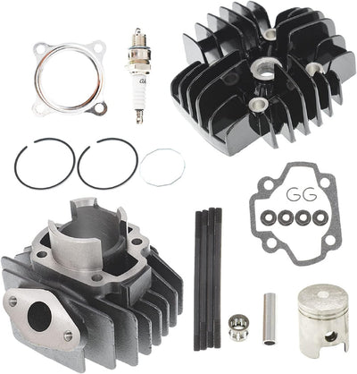 Carburetor Cylinder Piston Ring Head Gasket Set Kit for Yamaha Trail Motorcycle PW50 PY50 QT50 MA50