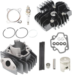Carburetor Cylinder Piston Ring Head Gasket Set Kit for Yamaha Trail Motorcycle PW50 PY50 QT50 MA50