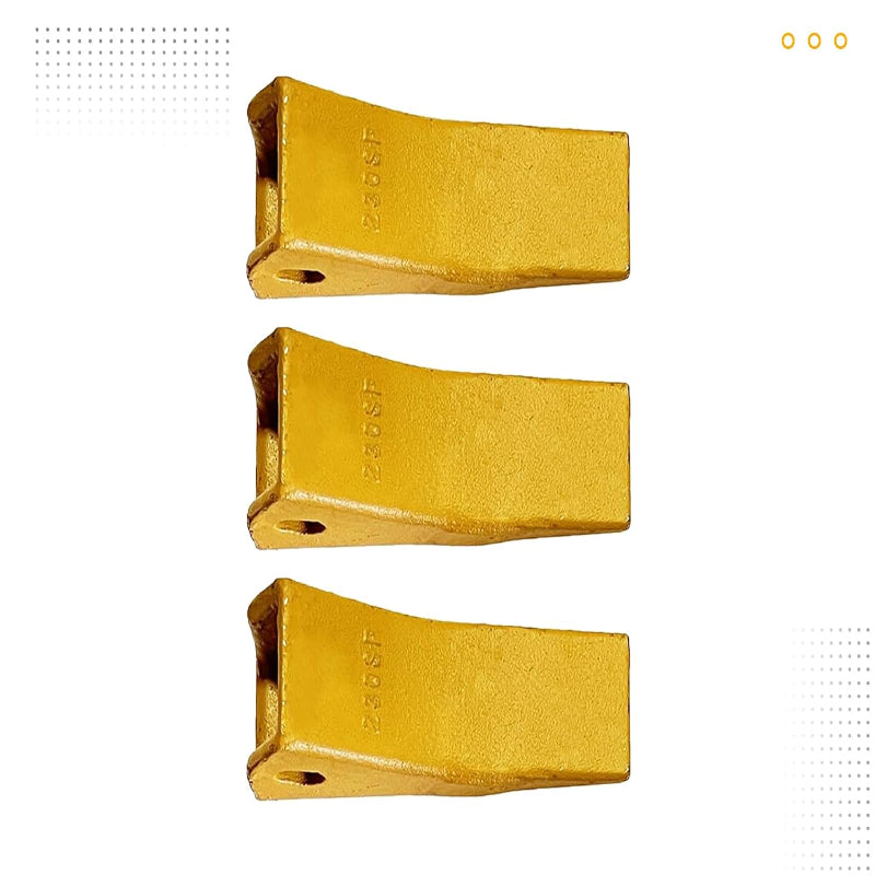 U43792 Weld-On Bucket Tooth Adapter + 23/230 Bucket Teeth with TF23P Flex Pins, for Skid Steer & Excavator,Aftermarket Replacement
