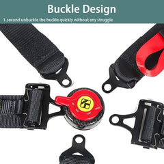 5 Point Harness Seat Belt 2" Heavy-Duty Nylon with Carbon Latch Quick Release for Go Kart UTV ATV (Universal)