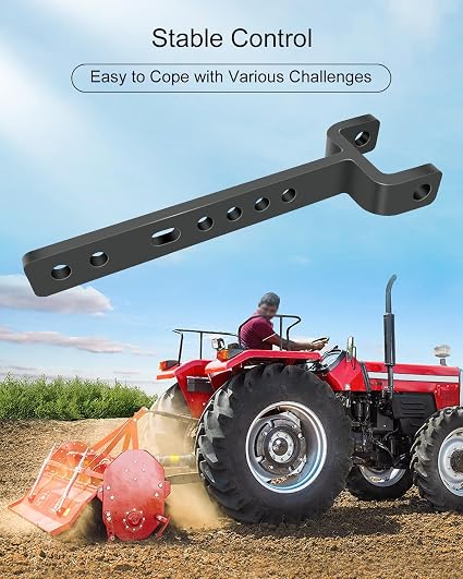 3 Point Stabilizer 2PCS,Tractor Front Part Tractor Sway Link 3-Point Hitch Draw Bar Stabilizer,Prevents Implement & PTO Shaft Damage