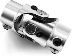 17mm DD x 3/4" DD Steering U Joint Steering Shaft Universal Joint Coupling Chrome, 3-1/4" Overall Length 1-5/8" Outside Diameter