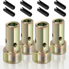 Cat 1 Quick Hitch Adapter Bushings 2 Pairs,OD Steel Zinc-Plated+8 Roll Pins,For 3-Point Quick Hitch Speeco John Deere