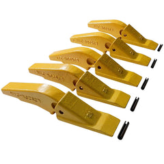 Wear Parts Weld-on Flush Mount 2AH Bucket Shanks + Original Fab 2A Bucket Teeth with Pins, for Mini Excavator & Small Backhoe,Aftermarket Replacement