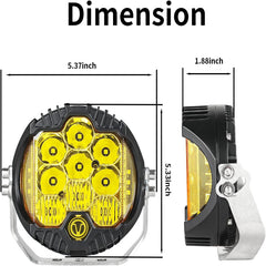 Excavator Rechargeable LED Work Light 5000 Lumen,IP67 Waterproof,Fits All Excavator Skid Steer Loader Cabs,Also for Truck RV Garage,Replacement for Corded 12V Construction Lights