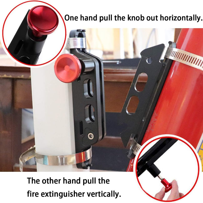 Quick Release Aluminum Roll Bar Fire Extinguisher Mount,6061-T6 Billet Aluminum,Fits Jeep Wrangler Gladiator Bronco UTV Polaris RZR Can-Am,1-10Lb (8 Clamps)