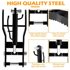 Hydraulic Thumb Clip for Mini Excavators up to 2 Tons - with 2 Hydraulic Hoses & Screws, Manganese Steel | Universal Fit 3-Hole Arm